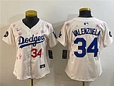 Women's Los Angeles Dodgers #34 Fernando Valenzuela Cream 2025 Tokyo Series Limited Stitched Jersey,baseball caps,new era cap wholesale,wholesale hats